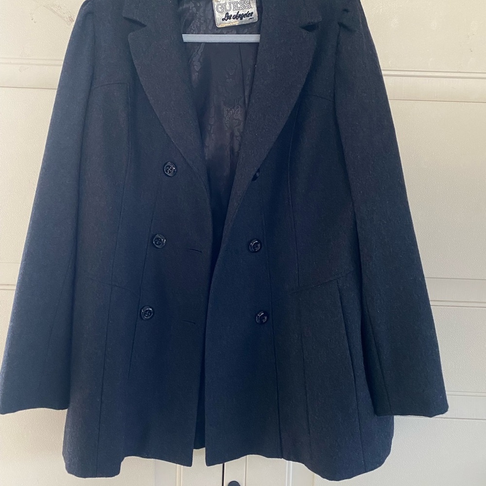 Guess Women's Charcoal Double-Breasted Blazer